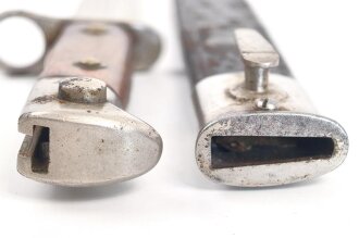 Kaiserreich, Seitengewehr Modell 1871/84 , aufpflanzbares Eigentumstück, Metallteile vernickelt,