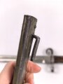 Österreich, Seitengewehr  Modell 1895 Mannlicher  für Stutzen, Eigentumstück,  Portepeeöse fehlt, Hersteller FGGY, Spitze der Klinge um ca 2 cm gekürz, Drücker fest