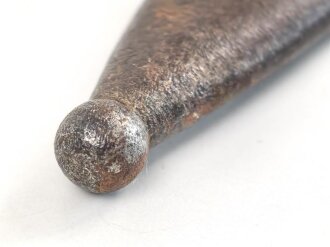Österreich, Seitengewehr  Modell 1895 Mannlicher  für Stutzen, ohne Hilfskorn  Hersteller OEWG, Reste grüner Originallack auf Scheide