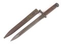 Österreich, Seitengewehr  Modell 1895 Mannlicher  für Stutzen, ohne Hilfskorn  Hersteller OEWG, Reste grüner Originallack auf Scheide