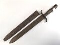 Österreich, Pionierfaschinenmesser Modell 1915  mit Scheide, Klinge  mit Doppeladler und R gestempelt, ungereinigt
