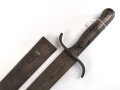 Österreich, Pionierfaschinenmesser Modell 1915  mit Scheide, Klinge  mit Doppeladler und R gestempelt, ungereinigt