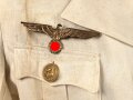 Kriegsmarine, weisses Jackett für einen Offizier. Stockfleckig, sonst guter Zustand, Eigentumsvermerk " Barnhäuser"
