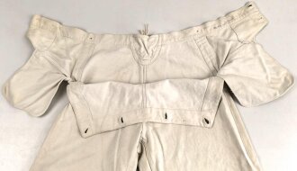 Kriegsmarine, weisse Klapphose für Mannschaften. Getragenes Stück, angeschmutzt
