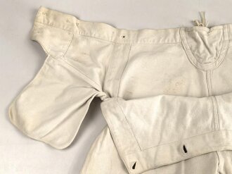 Kriegsmarine, weisse Klapphose für Mannschaften. Getragenes Stück, angeschmutzt