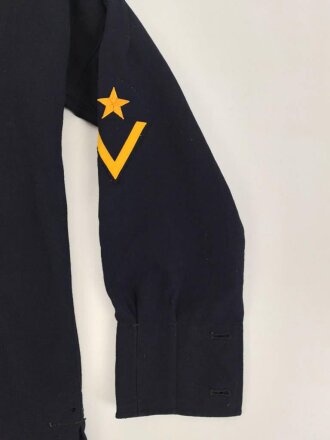 Kriegsmarine, blaues Hemd für einen Matrosengefreiten. Guter Zustand, mit Hersteller und Reichsbetriebsnummer, der Brustadler original vernäht