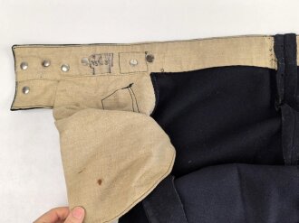 Kriegsmarine,  blaue Klapphose für Mannschaften. Kammerstück von 1939 ? in gutem Zustand