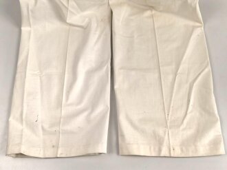 Kriegsmarine,  weisse Hose für einen Offizier. Eigentumstück, angeschmutzt, sonst gut