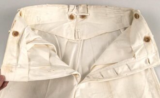 Kriegsmarine,  weisse Hose für einen Offizier. Eigentumstück, angeschmutzt, sonst gut