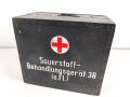Sauerstoff Behandlungsgerät 38 ( o.Fl.) Sehr guter Zustand, ungereinigt. Gebrauchsanweisung von Havlicek Prag. Luftwaffenblauer Originallack