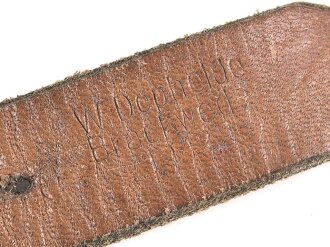 Tornisterriemen Wehrmacht, gebraucht, datiert 1942