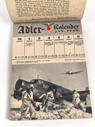 "Adler Kalender 1943" DIN A5, guter Zustand