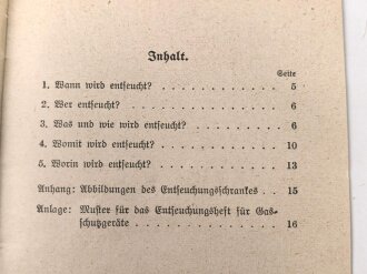 H.Dv. 395/5 "Gasabwehrdienst aller Waffen, Heft 5 Entfeuchen des Gaschutzgerätes  vom 1.8.41" 16 Seiten