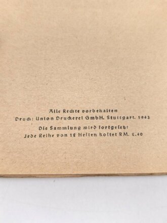 Feldpost Heft "Der arme Spielmann" Die bunten...