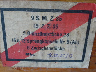 Kasten Zündmittel für S-Minen 35, Originallack, guter Zustand