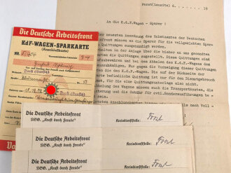 Die deutsche Arbeitsfront "Kdf-Wagen-Sparkarte"...