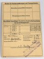Die deutsche Arbeitsfront "Kdf-Wagen-Sparkarte" ausgestellt 1939, mit Quittungen und Begleitschreiben