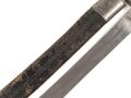 Württemberg, Faschinenmesser Modell 1829 , typisches Stahlgefäß, verschiedene Truppenstempel, ohne Herstellermarke, Lederscheide  fest, ungereinigt
