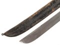 Württemberg, Faschinenmesser Modell 1829 , typisches Stahlgefäß, verschiedene Truppenstempel, ohne Herstellermarke, Lederscheide  fest, ungereinigt