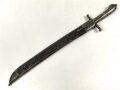 Württemberg, Faschinenmesser Modell 1829 , typisches Stahlgefäß, verschiedene Truppenstempel, ohne Herstellermarke, Lederscheide  fest, ungereinigt