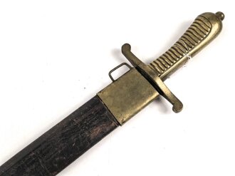 Preußen, Faschinenmesser für Füsiliere  Modell 1787 neuer Art, Eigentumstück ohne Stempelmarken, Klingenlänge 47 cm, Griffstück ohne Nieten mit 18 Rippen,
