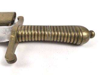 Preußen, Faschinenmesser für Füsiliere  Modell 1787 neuer Art, Eigentumstück ohne Stempelmarken, Klingenlänge 47 cm, Griffstück ohne Nieten mit 18 Rippen,