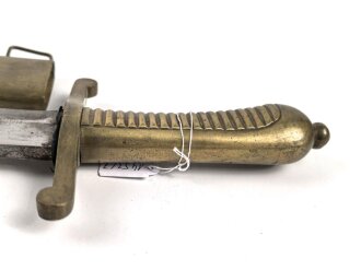 Preußen, Faschinenmesser für Füsiliere  Modell 1787 neuer Art, Eigentumstück ohne Stempelmarken, Klingenlänge 47 cm, Griffstück ohne Nieten mit 18 Rippen,