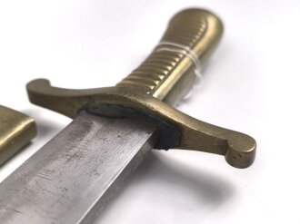Preußen, Faschinenmesser für Füsiliere  Modell 1787 neuer Art, Eigentumstück ohne Stempelmarken, Klingenlänge 47 cm, Griffstück ohne Nieten mit 18 Rippen,