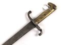 Preußen, Seitengewehr für Füsiliere  Modell 1860, ohne Scheide, Truppenstempel, Abnahmestempel auf Parierstange W 68, Solinger Herstellermarke, Klingenlänge 50,3 cm, Klinge korrodiert, ungereinigt