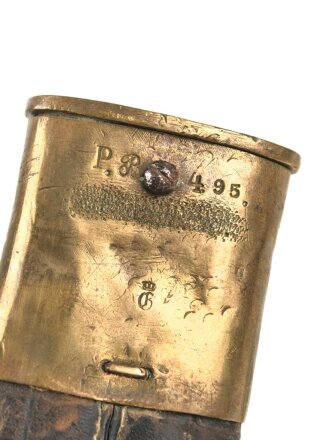 Kaiserreich, Pionierfaschinenmesser mit Säge Modell 1871 aus Modell 1860 gefertigt, Laufring ausgebuchst auf ca 17,3 mm, Suhler Hersteller