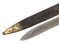 Kaiserreich, Pionierfaschinenmesser mit Säge Modell 1871 aus Modell 1860 gefertigt, Laufring ausgebuchst auf ca 17,3 mm, Suhler Hersteller