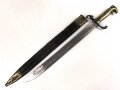 Kaiserreich, Pionierfaschinenmesser mit Säge Modell 1871 aus Modell 1860 gefertigt, Laufring ausgebuchst auf ca 17,3 mm, Suhler Hersteller