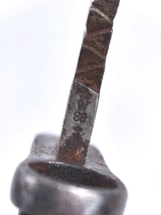 Bayern, Seitengewehr Modell 71/84 mit Säge  Hersteller Weyersberg Kirschbaum Solingen, bayrischer Truppenstempel auf Parierstange, Abnahme W 88 und L mit Krone 91 , O mit Krone, Scheidennaht offen , Leder weich