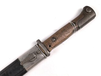 Preussen,  Seitengewehr Modell 71/84   Hersteller Haenel Suhl, verschiedene  Truppenstempel , Abnahme W 88, Reinigungsloch