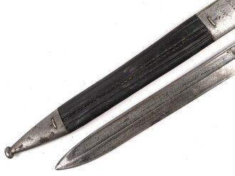 Preussen,  Seitengewehr Modell 71/84   Hersteller Haenel Suhl, verschiedene  Truppenstempel , Abnahme W 88, Reinigungsloch