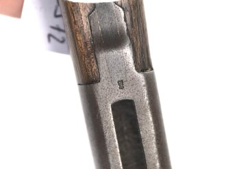 Preussen,  Seitengewehr Modell 71/84   Hersteller Haenel Suhl, verschiedene  Truppenstempel , Abnahme W 88, Reinigungsloch