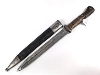 Preussen,  Seitengewehr Modell 71/84   Hersteller Haenel Suhl, verschiedene  Truppenstempel , Abnahme W 88, Reinigungsloch
