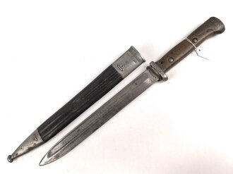 Preussen,  Seitengewehr Modell 71/84   Hersteller Haenel Suhl, verschiedene  Truppenstempel , Abnahme W 88, Reinigungsloch
