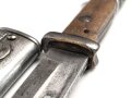 Preussen,  Seitengewehr Modell 71/84   Hersteller Haenel Suhl, verschiedene  Truppenstempel , Abnahme W 88, Reinigungsloch
