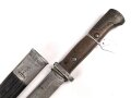 Preussen,  Seitengewehr Modell 71/84   Hersteller Haenel Suhl, verschiedene  Truppenstempel , Abnahme W 88, Reinigungsloch