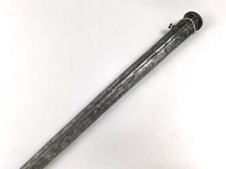 1.Weltkrieg, Kaiserreich, Orgelpfeifenscheide für Ersatzseitengewehre mit dreikantiger Klinge, Kantenöffnung 29cm zu 21cm zu 21cm , neuzeitliche Fertigung