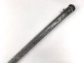 1.Weltkrieg, Kaiserreich, Orgelpfeifenscheide für Ersatzseitengewehre mit dreikantiger Klinge, Kantenöffnung 29cm zu 21cm zu 21cm , neuzeitliche Fertigung
