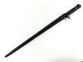 1.Weltkrieg Ersatzseitengewehr mit glattem Stahlgriff und Dillenbajonettklinge ,  ausgeprägte Laufkralle 17 mm , Klingenlänge 43,7 cm , Scheide nachgefertigt, komplett gespachtelt und nachlackiertes Stück, Drücker fest,