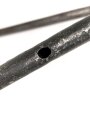 1.Weltkrieg Ersatzseitengewehr aus  russischem Mosin Nagant Bajonett mit deutscher Orgelpfeifenscheide , gereinigt, starke Rostschäden, Verriegelungsring dreht sich