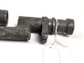 1.Weltkrieg Ersatzseitengewehr aus  russischem Mosin Nagant Bajonett mit deutscher Orgelpfeifenscheide , gereinigt, starke Rostschäden, Verriegelungsring dreht sich