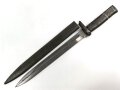 1.Weltkrieg,  Ersatzseitengewehr EB 12  mit Stahlgriff , Reinigungsloch,  mit ausgeprägter Laufkralle 17,5mm  und Klinge mit Hohlkehle, Klingenlänge 31cm, Originallack