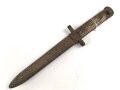 Italien, Seitengewehr Modell Carcano 1891/38 , Stahlscheide , Drücker fest, ungereinigt, 