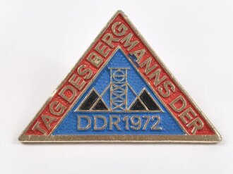 DDR , Abzeichen " Tag des Bergmanns der DDR 1972"
