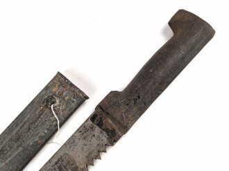 1.Weltkrieg, Faschinenmesser/Grabenmesser mit wuchtiger Klinge und Sägezahnung, Hersteller Friedrich Kottenhoff Waffenfabrik Gewelsberg in Westfalen, Laut Angaben des Vorbesitzers Württemberg, dies aber für mich nicht zu belegen