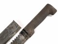 1.Weltkrieg, Faschinenmesser/Grabenmesser mit wuchtiger Klinge und Sägezahnung, Hersteller Friedrich Kottenhoff Waffenfabrik Gewelsberg in Westfalen, Laut Angaben des Vorbesitzers Württemberg, dies aber für mich nicht zu belegen